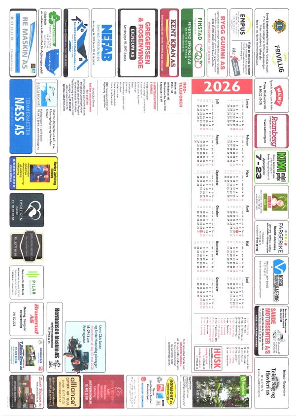Lions Sande-Skrivebordsunderlag/ kalender 2026